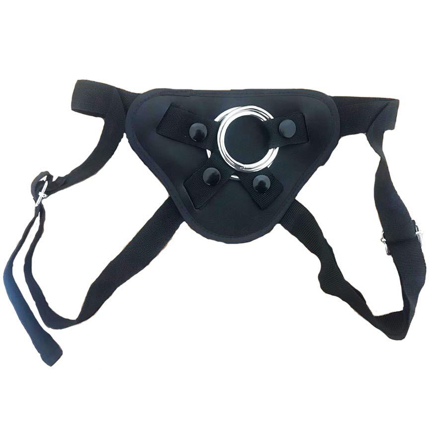 ARNÉS CON 3 ARGOLLAS NEGRO BUNNY TOYS