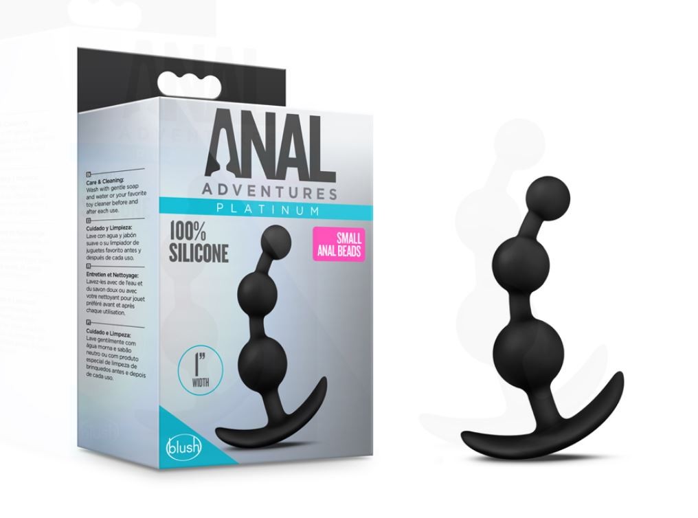 BOLAS ANALES ANAL ADVENTURES PLATINUM SMALL ANAL BEADS BLACK