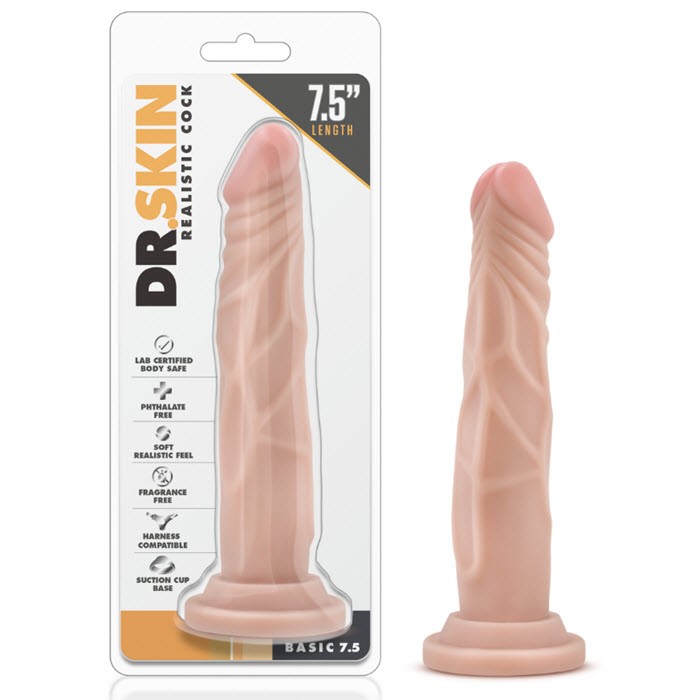 DILDO DR SKIN REALISTIC COCK BASIC 7.5 BEIGE