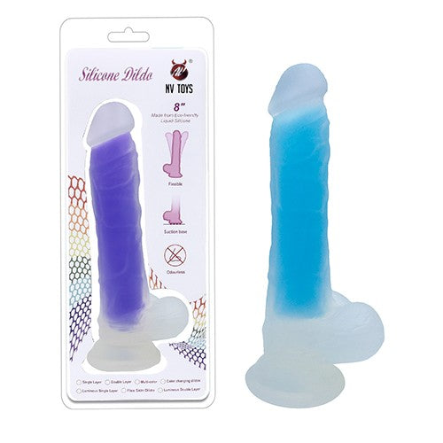 DILDO SILICON GLOW IN THE DARK
