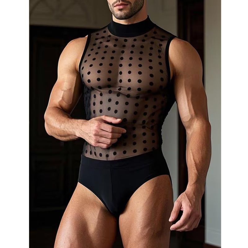 BODY SIN MANGAS PARA HOMBRE ESTAMPADO LUNARES
