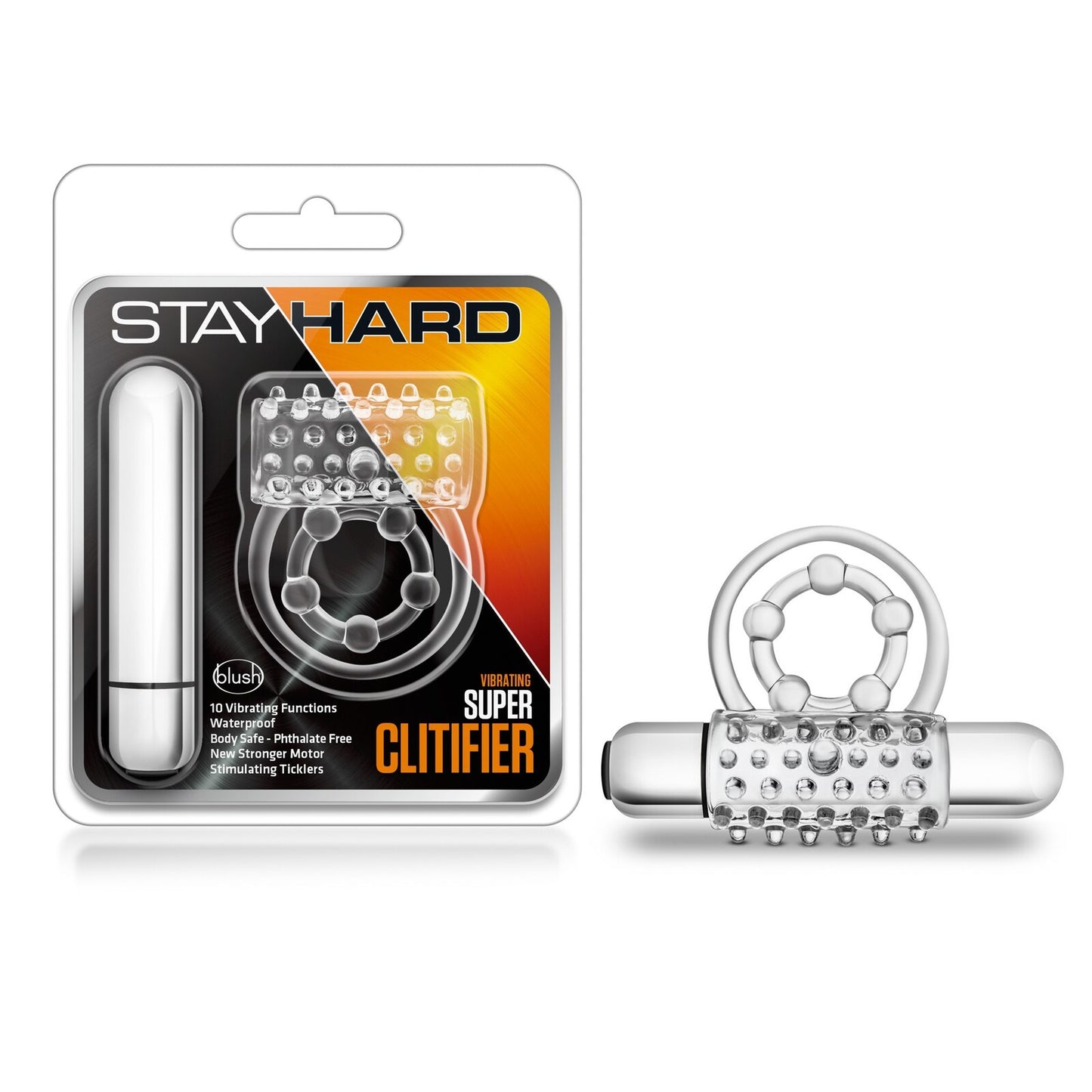 ANILLO STAY HARD VIBRATING CLITIFIER CLEAR