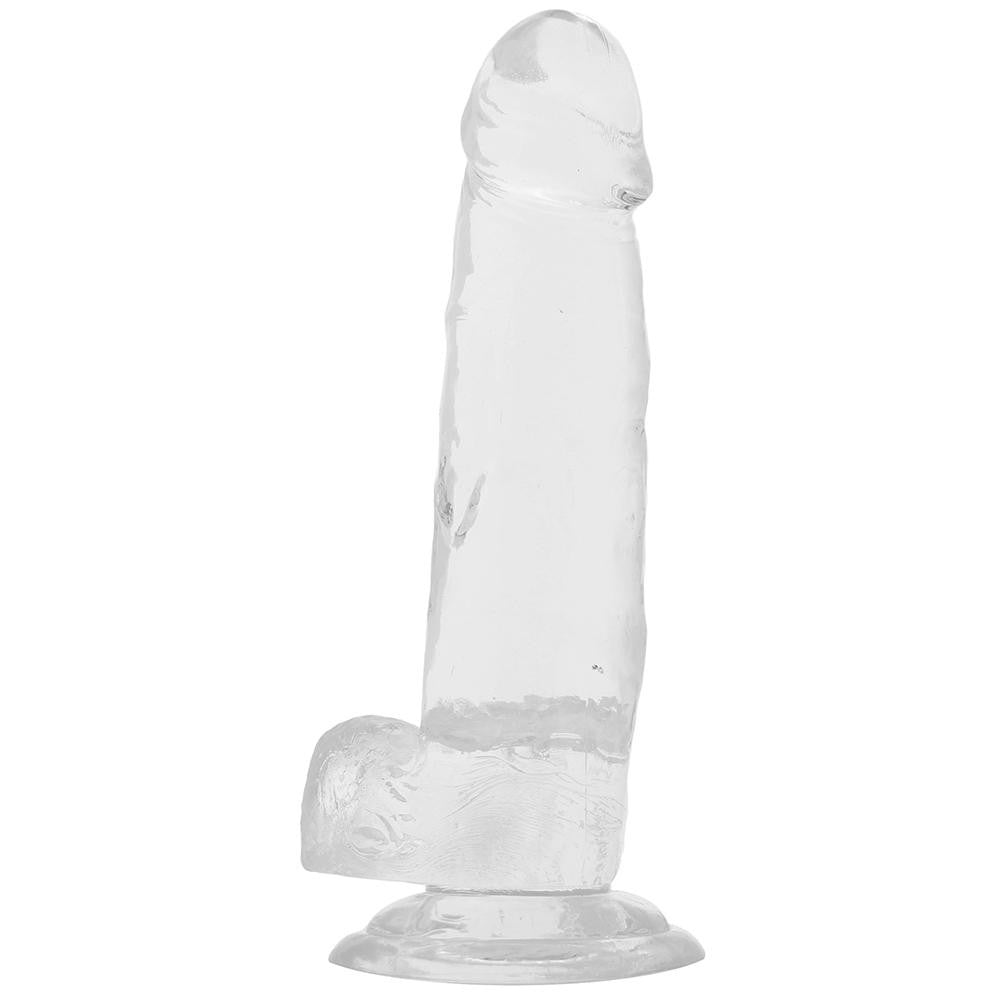 DILDO KING COCK 8 INCH CLEAR W BALLS
