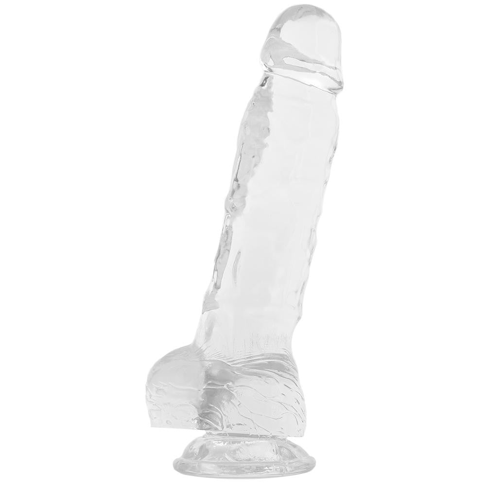 DILDO KING COCK 7 INCH W BALLS CLEAR