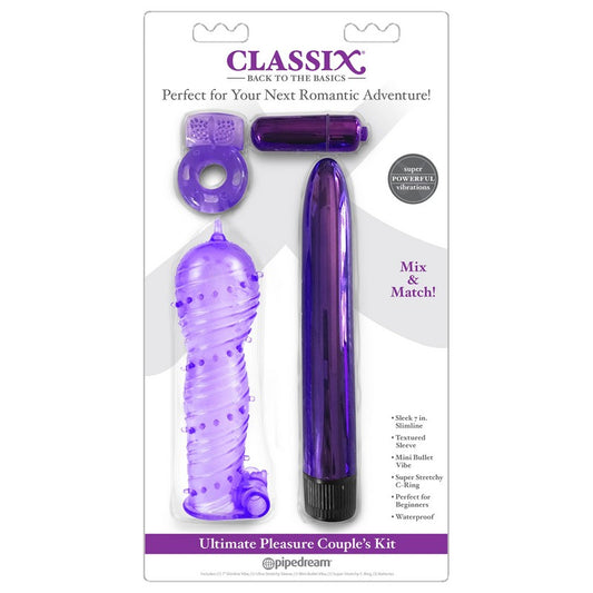 BALA CLASSIX ULTIMATE PLEASURE COUPLES KIT PURPLE