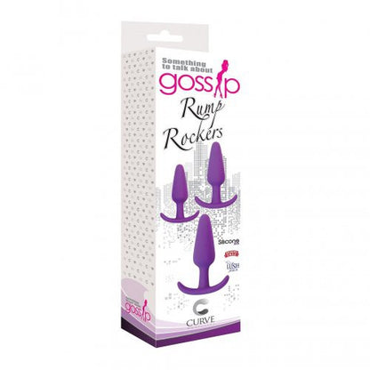 PLUG RUMP ROCKERS 3 PIECE SILICONE ANAL PLUG SET PURPLE