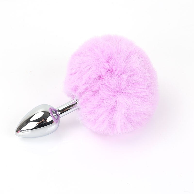 PLUG DE METAL CON COLA DE CONEJO