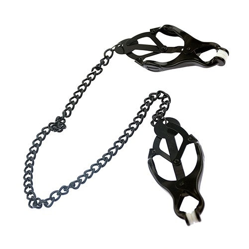 PEZONERAS CLOVER NIPPLE CLIP CHAIN BLACK