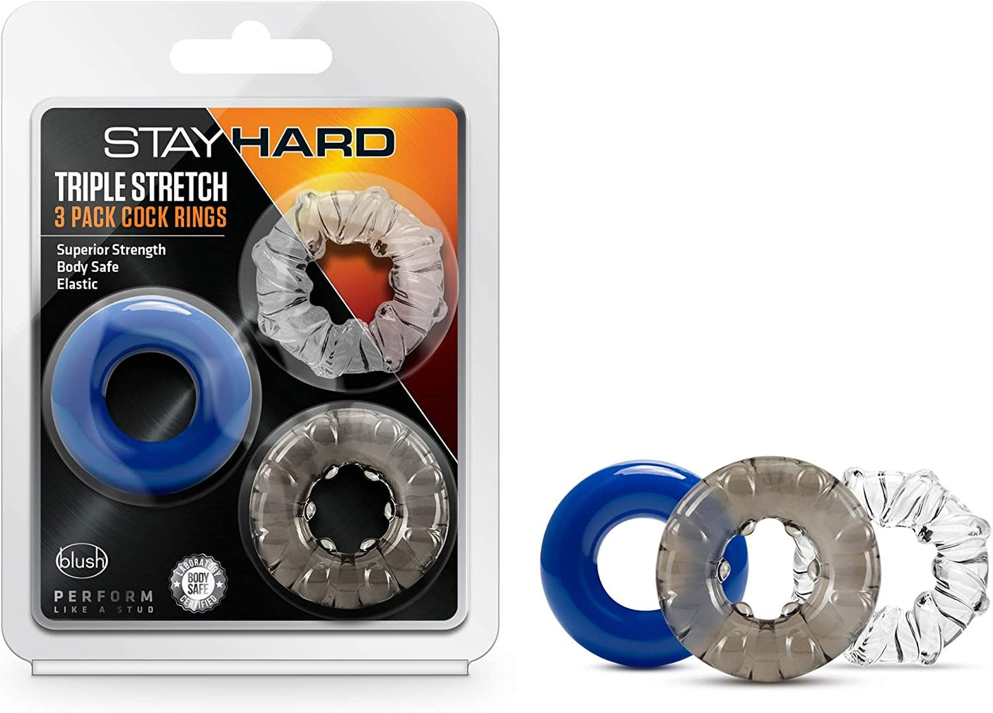 ANILLOS STAY HARD TRIPLE STRECH 3 PACK COCK RING