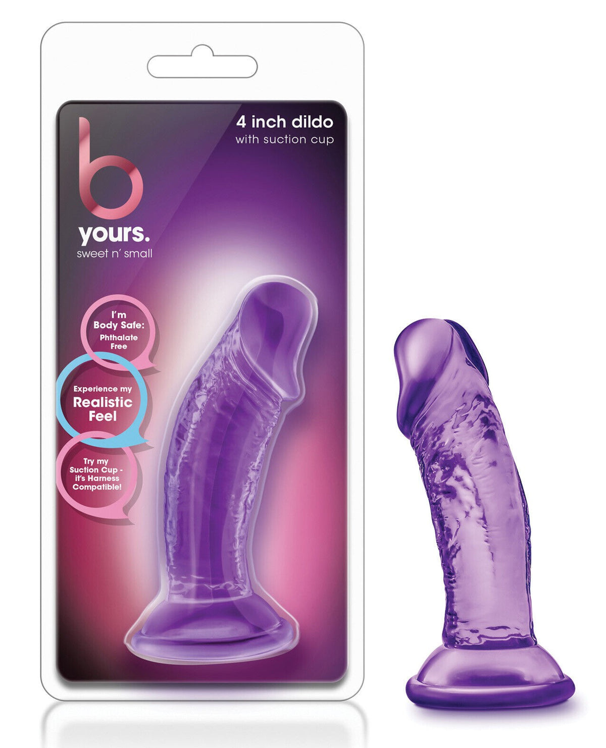 DILDO B YOURS SWEET N SMALL 4 INCH DILDO PURPLE