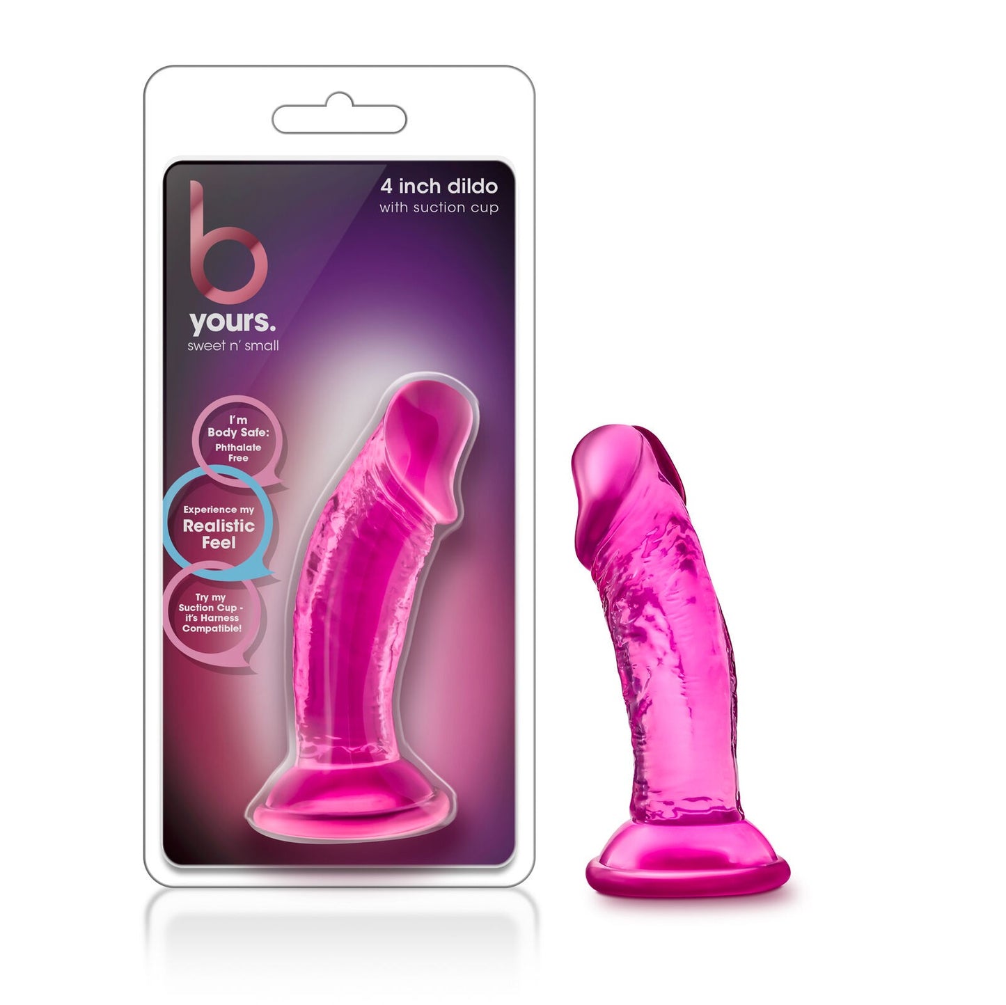 DILDO B YOURS SWEET N SMALL 4 INCH DILDO PINK