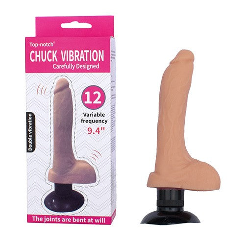 VIBRADOR TOP NOTCH CHUCK VIBRATION W BALLS FLESH