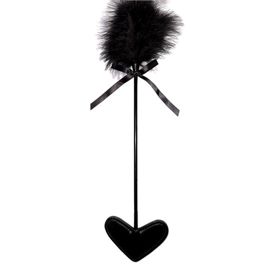 FUSTA DE CORAZON CON PLUMA