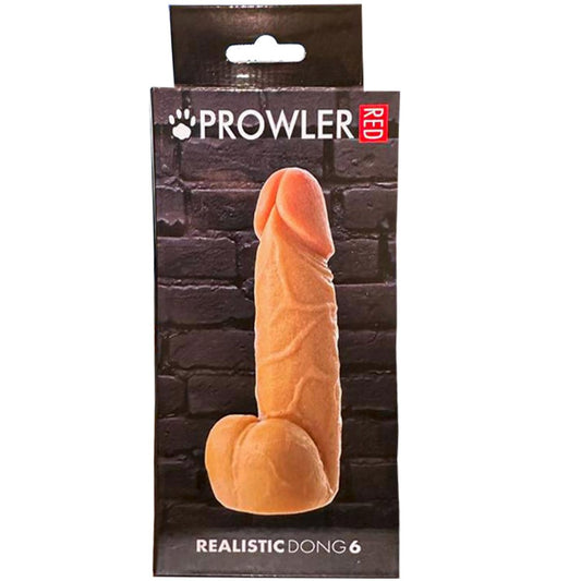 DILDO PROWLER W BALLS 6 INCH VAINILLA