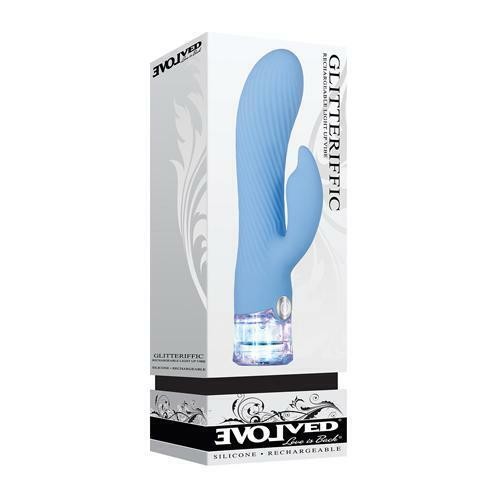 VIBRADOR EVOLVED GLITTERIFFIC BLUE