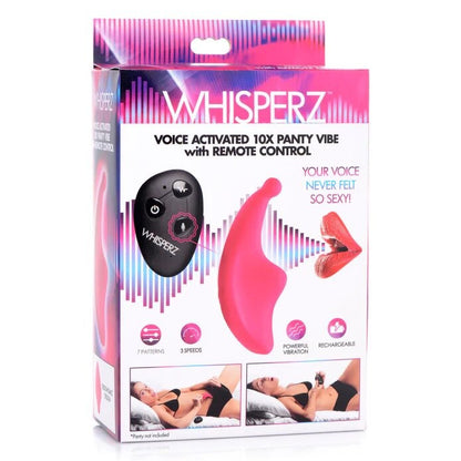 VIBRADOR WHISPERZ VOICE ACTIVATED 10X W REMOTE CONTROL