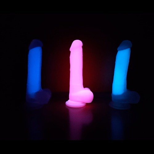 DILDO SILICON GLOW IN THE DARK