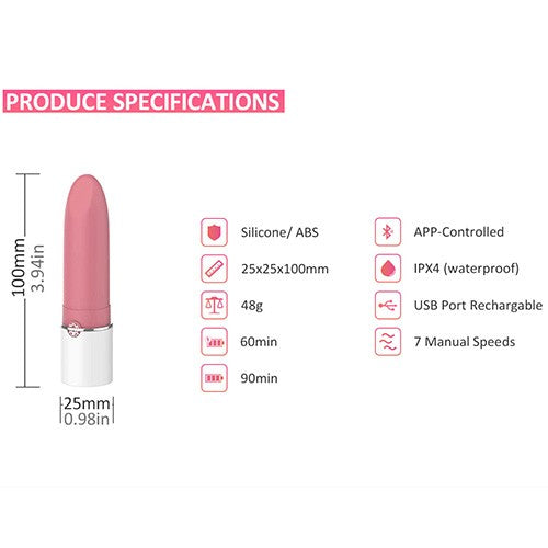 BALA VIBRADORA EN FORMA DE LIPSTICK LOTOS