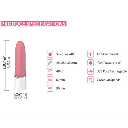 BALA VIBRADORA EN FORMA DE LIPSTICK LOTOS