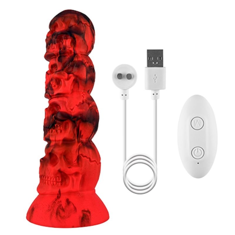 DILDO VIBRADOR EN FORMA DE CALAVERAS CHICO