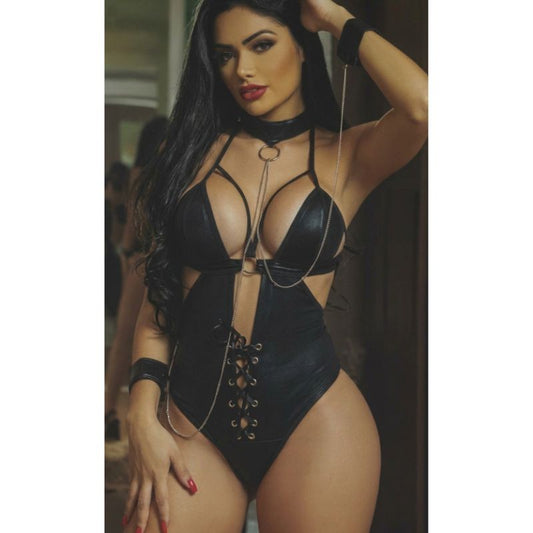 L063 BODY CON CHOKER VINIPIEL