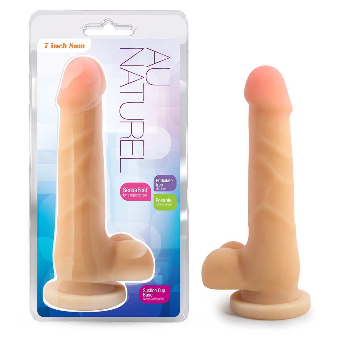 DILDO AU NATUREL 7 INCH SAM  BEIGE