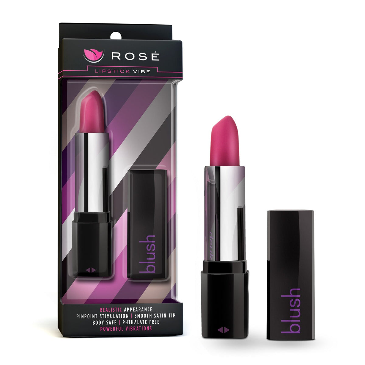 VIBRADOR MINI ROSE LIPSTICK VIBE BLACK