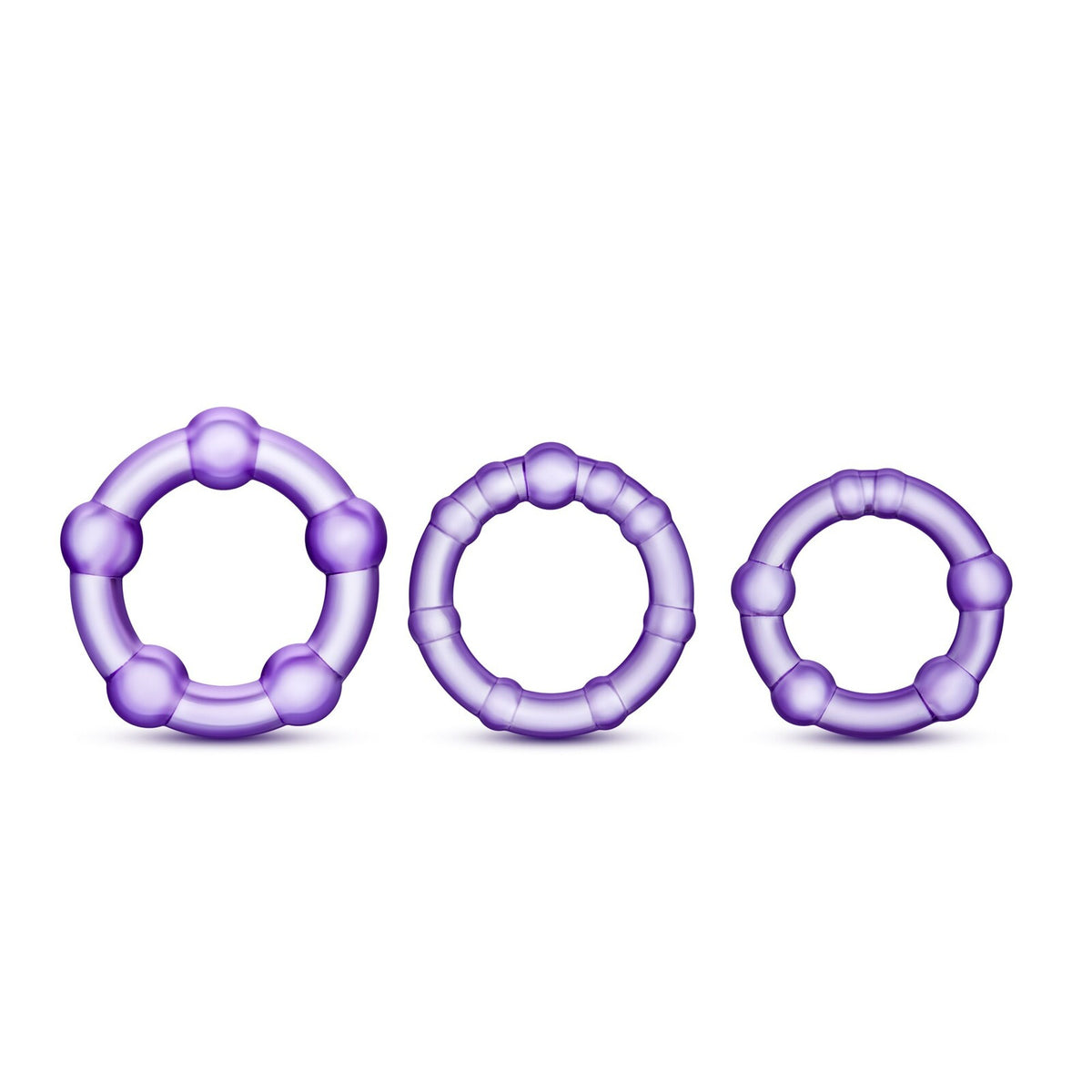ANILLOS STAY HARD BEADED COCK RINGS PURPLE